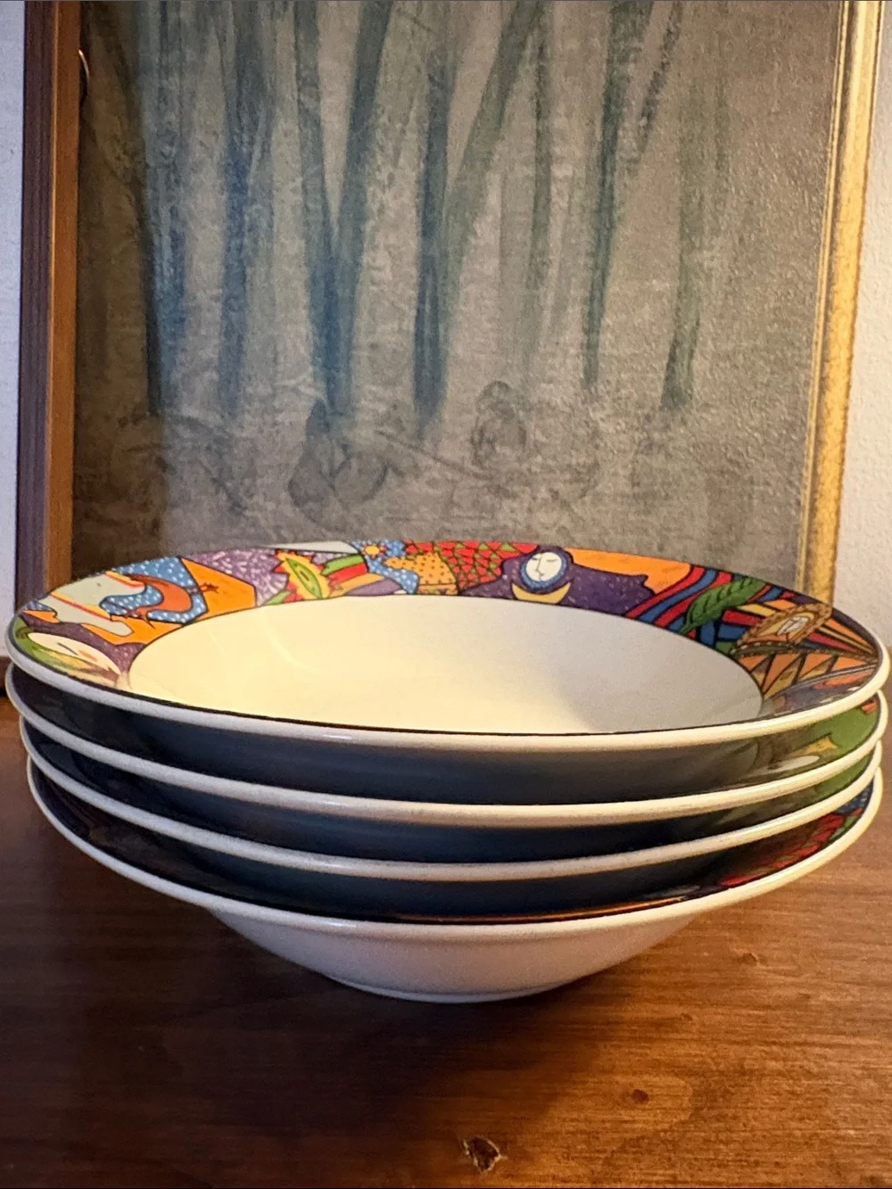 VTG 1991 VITROMASTER Metropolitan Soup/Cereal Bowls 7.25” Set of (4)